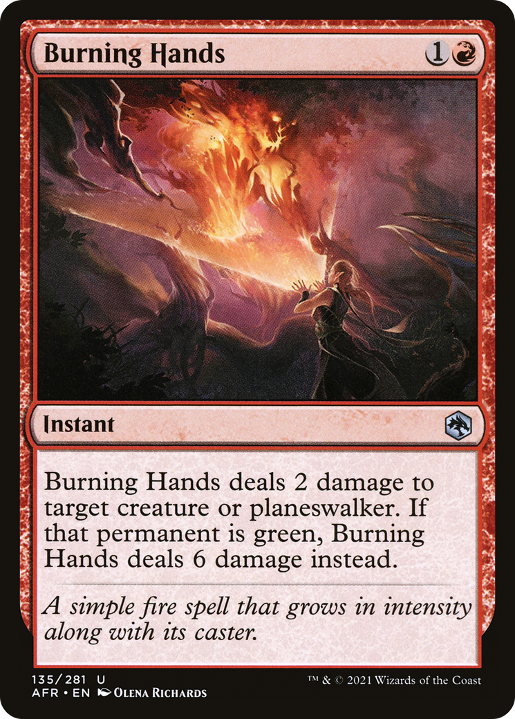 Burning Hands (AFR-135) [Adventures in the Forgotten Realms] Foil MTG Single Wizards of the Coast