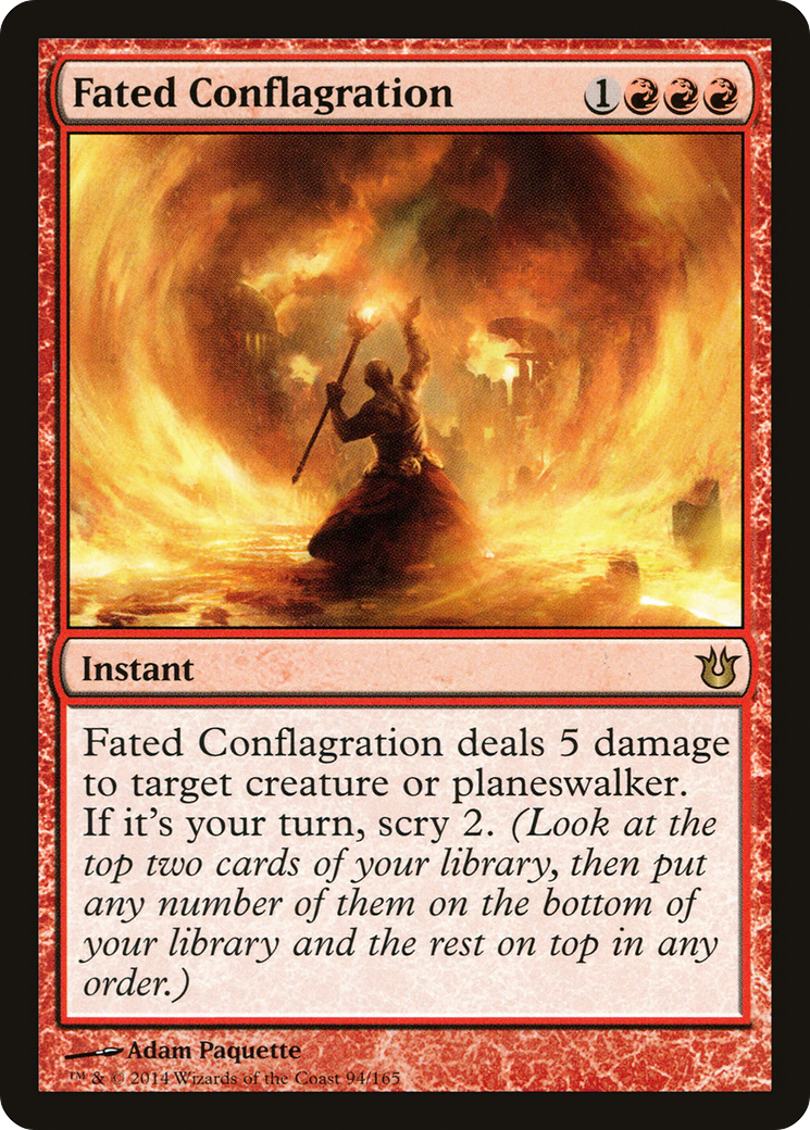 Fated Conflagration (BNG-094) [Born of the Gods] MTG Single Wizards of the Coast