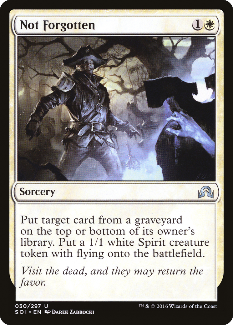 Not Forgotten (SOI-030) [Shadows over Innistrad] Foil MTG Single Wizards of the Coast