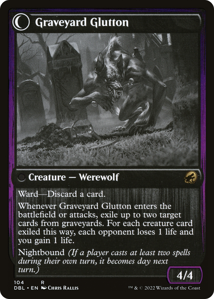 Graveyard Trespasser // Graveyard Glutton (DBL-104) [Innistrad: Double Feature] Foil MTG Single Wizards of the Coast