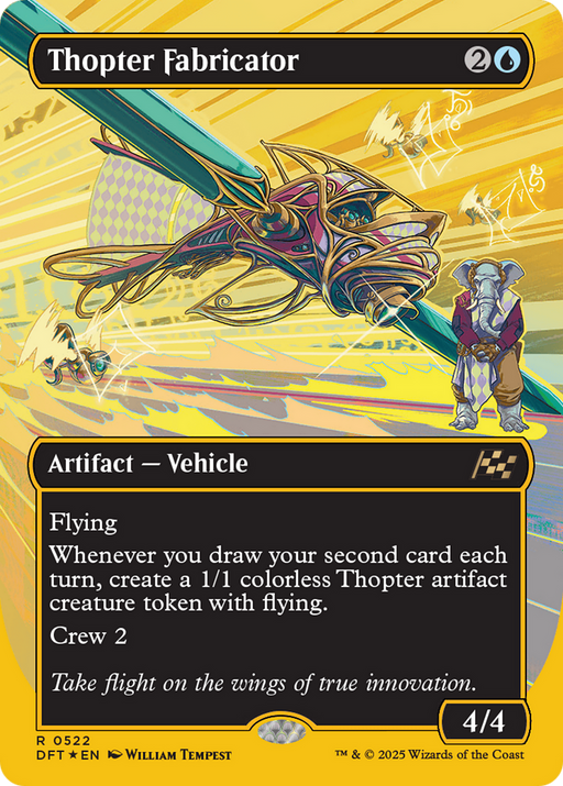 Thopter Fabricator (First-Place Foil) (DFT-522) [Aetherdrift] (Borderless) Foil MTG Single Wizards of the Coast