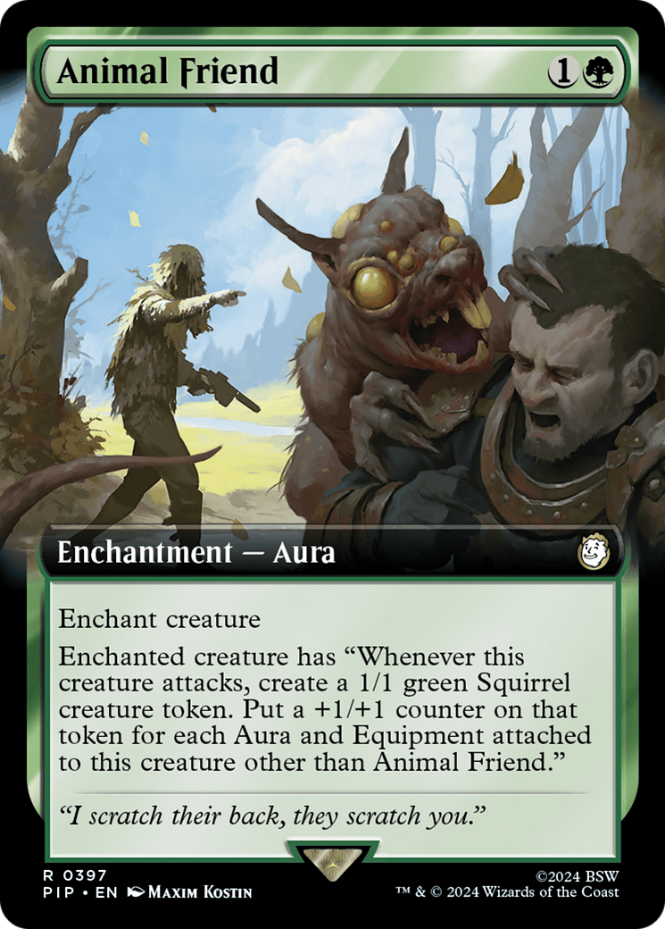 Animal Friend (PIP-397) [Fallout] (Extended Art) Foil MTG Single Wizards of the Coast