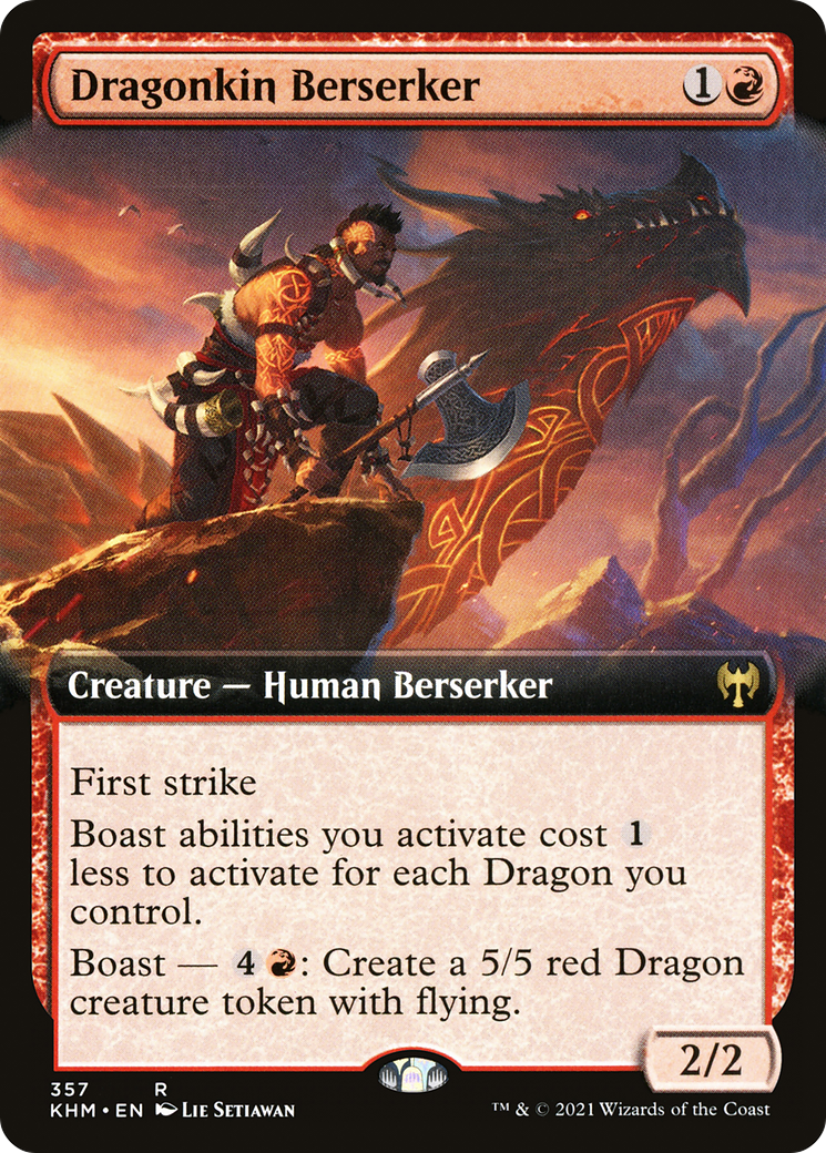 Dragonkin Berserker (KHM-357) [Kaldheim] (Extended Art) MTG Single Wizards of the Coast