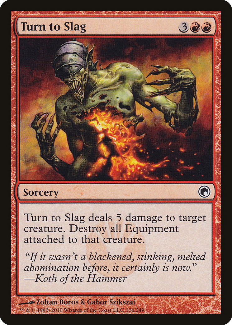 Turn to Slag (SOM-106) [Scars of Mirrodin] MTG Single Wizards of the Coast