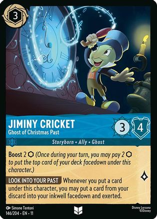 Jiminy Cricket - Ghost of Christmas Past (146/204) [Winterspell] Cold Foil Lorcana Single Disney