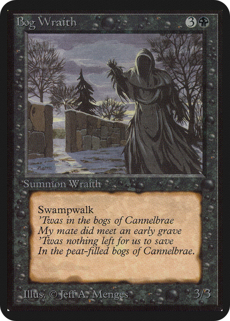 Bog Wraith (LEA-) [Oldschool] Limited Edition Alpha MTG Single Wizards of the Coast
