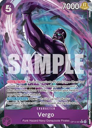 Vergo (Alternate Art) (OP14-061) [The Azure Sea's Seven] Foil One Piece Single Bandai
