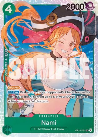 Nami (OP14-031) [The Azure Sea's Seven] Foil One Piece Single Bandai
