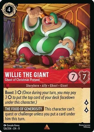 Willie the Giant - Ghost of Christmas Present (126/204) [Winterspell] Cold Foil Lorcana Single Disney