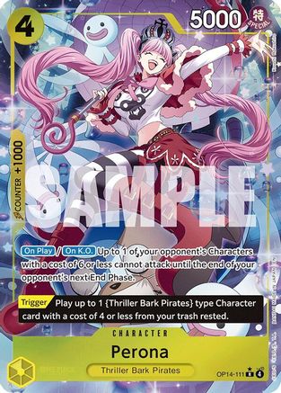 Perona - OP14-111 (Alternate Art) (OP14-111) [The Azure Sea's Seven] Foil One Piece Single Bandai