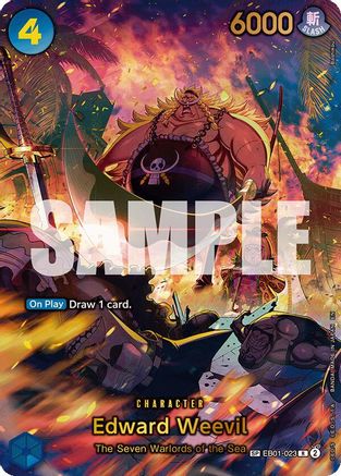 Edward Weevil - EB01-023 (SP) (EB01-023) [The Azure Sea's Seven] Foil One Piece Single Bandai