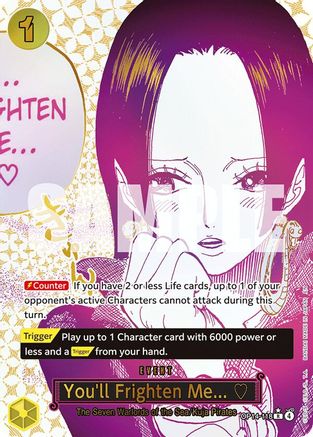 You'll Frighten Me... (Alternate Art) (OP14-118) [The Azure Sea's Seven] Foil One Piece Single Bandai