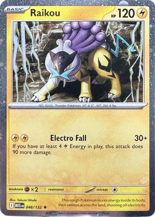 Raikou - 048/132 (Cosmos Holo) Holofoil [ME01 Mega Evolution] Pokemon Single Pokémon