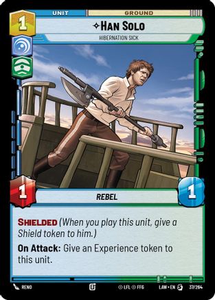 Han Solo - Hibernation Sick (37/264) [A Lawless Time] Star Wars: Unlimited Single Disney