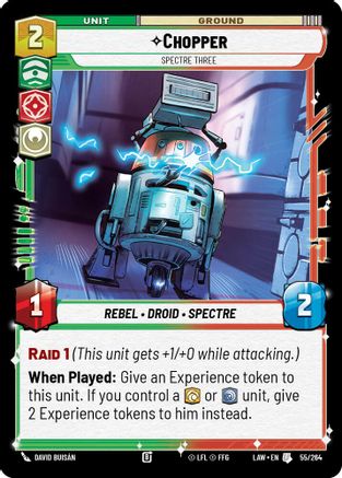 Chopper - Spectre Three (55/264) [A Lawless Time] Star Wars: Unlimited Single Disney