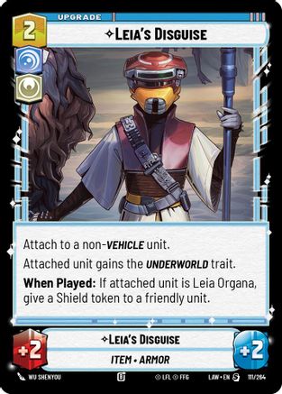 Leia's Disguise (111/264) [A Lawless Time] Star Wars: Unlimited Single Disney