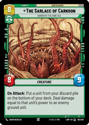 The Sarlacc of Carkoon - Horror of the Dune Sea (163/264) [A Lawless Time] Star Wars: Unlimited Single Disney