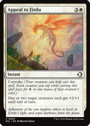 Appeal to Eirdu (ECL-005) [Lorwyn Eclipsed] MTG Single Wizards of the Coast