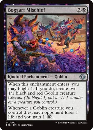 Boggart Mischief (ECL-092) [Lorwyn Eclipsed] Foil MTG Single Wizards of the Coast