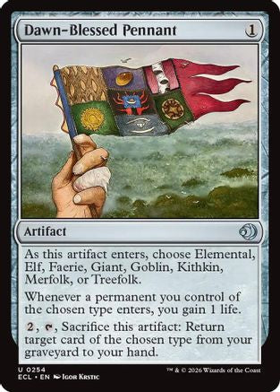 Dawn-Blessed Pennant (ECL-254) [Lorwyn Eclipsed] Foil MTG Single Wizards of the Coast