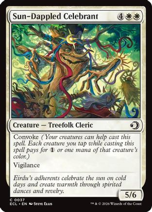 Sun-Dappled Celebrant (ECL-037) [Lorwyn Eclipsed] Foil MTG Single Lorwyn Eclipsed