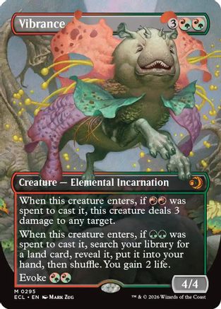 Vibrance (Borderless) (ECL-295) [Lorwyn Eclipsed] Foil MTG Single Lorwyn Eclipsed