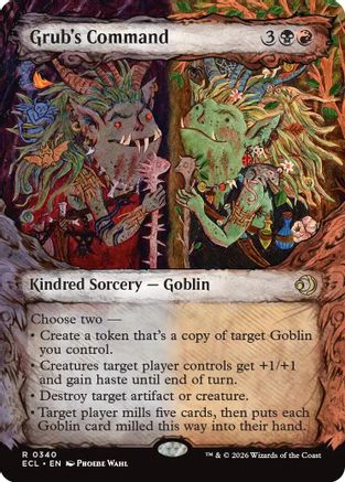 Grub's Command (Showcase) (ECL-340) [Lorwyn Eclipsed] MTG Single Lorwyn Eclipsed
