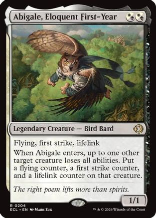 Abigale, Eloquent First-Year (ECL-204) [Lorwyn Eclipsed] Foil MTG Single Wizards of the Coast