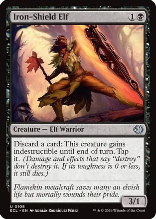 Iron-Shield Elf (ECL-108) [Lorwyn Eclipsed] Foil MTG Single Lorwyn Eclipsed