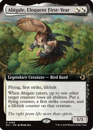Abigale, Eloquent First-Year (ECL-368) [Lorwyn Eclipsed] Foil MTG Single Wizards of the Coast