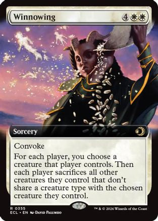 Winnowing (Extended Art) (ECL-355) [Lorwyn Eclipsed] Foil MTG Single Lorwyn Eclipsed