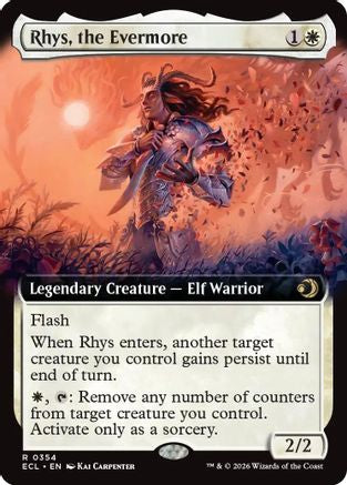Rhys, the Evermore (Extended Art) (ECL-354) [Lorwyn Eclipsed] Foil MTG Single Lorwyn Eclipsed