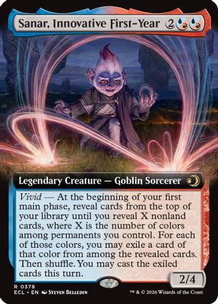 Sanar, Innovative First-Year (Extended Art) (ECL-378) [Lorwyn Eclipsed] MTG Single Lorwyn Eclipsed