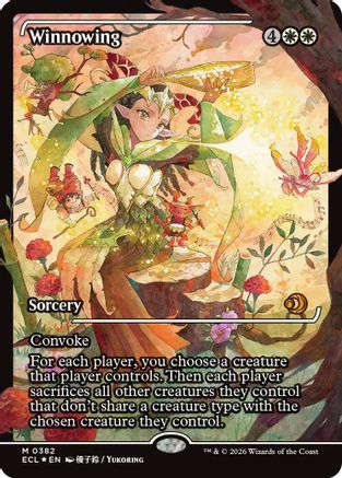 Winnowing (Showcase) (ECL-382) [Lorwyn Eclipsed] Foil MTG Single Lorwyn Eclipsed