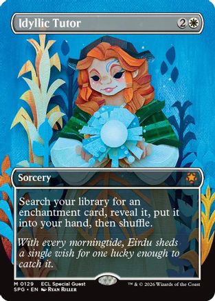 Idyllic Tutor (Borderless) (SPG-129) [Special Guests] Foil MTG Single Special Guests