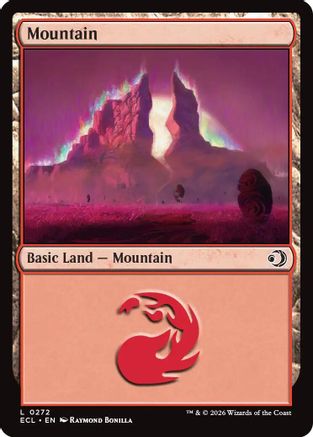Mountain (0272) (ECL-272) [Lorwyn Eclipsed] Foil MTG Single Lorwyn Eclipsed