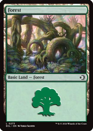 Forest (0273) (ECL-273) [Lorwyn Eclipsed] Foil MTG Single Lorwyn Eclipsed