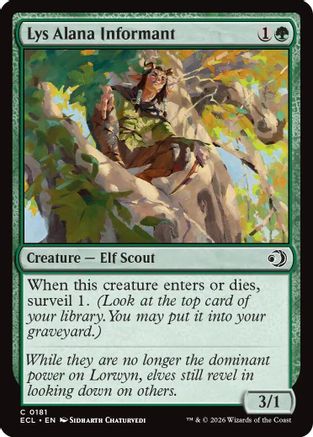 Lys Alana Informant (ECL-181) [Lorwyn Eclipsed] MTG Single Lorwyn Eclipsed