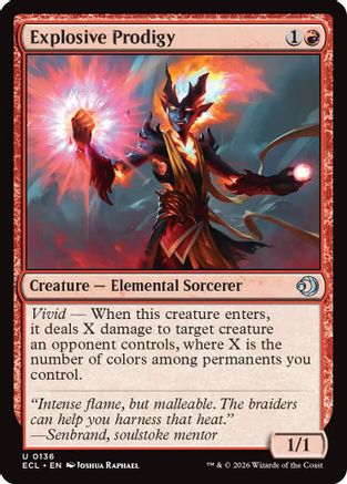 Explosive Prodigy (ECL-136) [Lorwyn Eclipsed] Foil MTG Single Wizards of the Coast