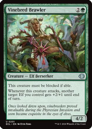 Vinebred Brawler (ECL-201) [Lorwyn Eclipsed] Foil MTG Single Lorwyn Eclipsed