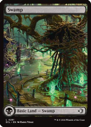 Swamp (0281) (ECL-281) [Lorwyn Eclipsed] Foil MTG Single Lorwyn Eclipsed
