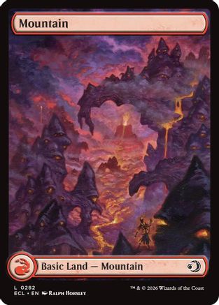 Mountain (0282) (ECL-282) [Lorwyn Eclipsed] Foil MTG Single Lorwyn Eclipsed