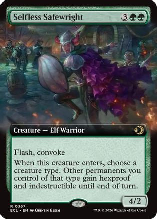 Selfless Safewright (Extended Art) (ECL-367) [Lorwyn Eclipsed] MTG Single Lorwyn Eclipsed