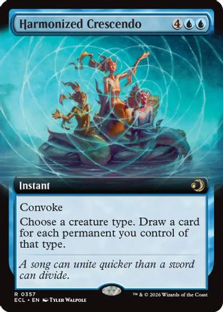 Harmonized Crescendo (Extended Art) (ECL-357) [Lorwyn Eclipsed] MTG Single Lorwyn Eclipsed