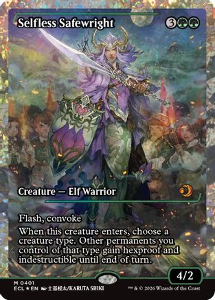 Selfless Safewright (Showcase) (Fracture Foil) (ECL-401) [Lorwyn Eclipsed] Foil MTG Single Lorwyn Eclipsed