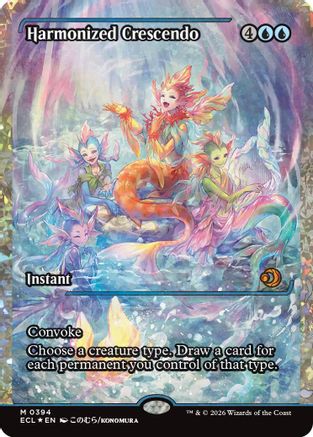 Harmonized Crescendo (0394) (Showcase) (Fracture Foil) (ECL-394) [Lorwyn Eclipsed] Foil MTG Single Lorwyn Eclipsed