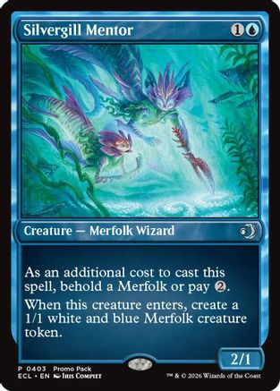 Silvergill Mentor (PPECL-403) [Promo Pack: Lorwyn Eclipsed] MTG Single Promo Pack: Lorwyn Eclipsed