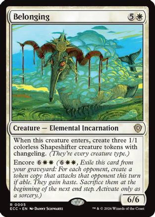 Belonging (ECC-005) [Commander: Lorwyn Eclipsed] MTG Single Wizards of the Coast