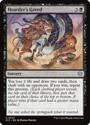 Hoarder's Greed (ECC-047) [Commander: Lorwyn Eclipsed] MTG Single Commander: Lorwyn Eclipsed