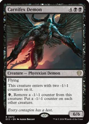 Carnifex Demon (ECC-072) [Commander: Lorwyn Eclipsed] MTG Single Wizards of the Coast